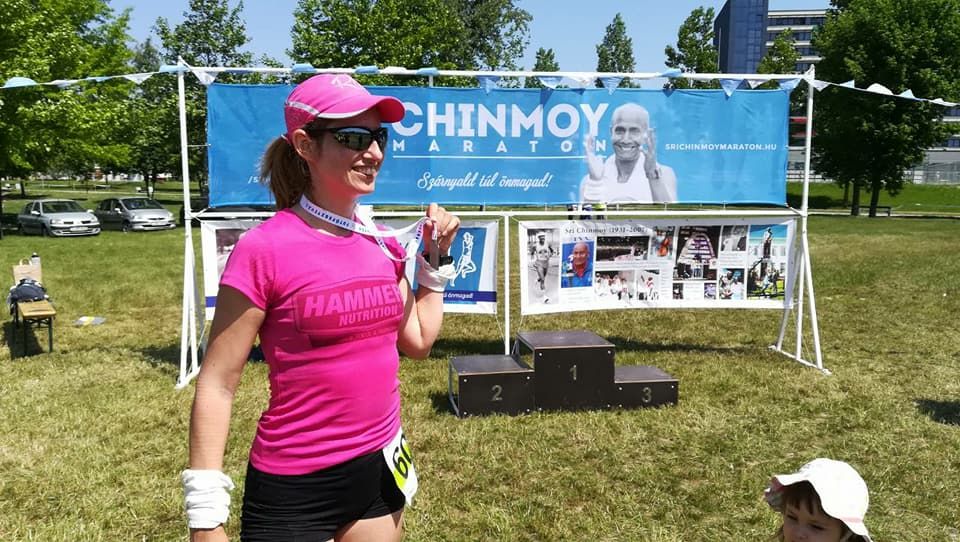 Sri Chimnoy 50+ km Győr, női 2. hely - Hammer Nutrition CEE