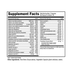 Hammer Nutrition Premium Insurance Caps multivitamin – 210 kapsula, nutritivne vrijednosti